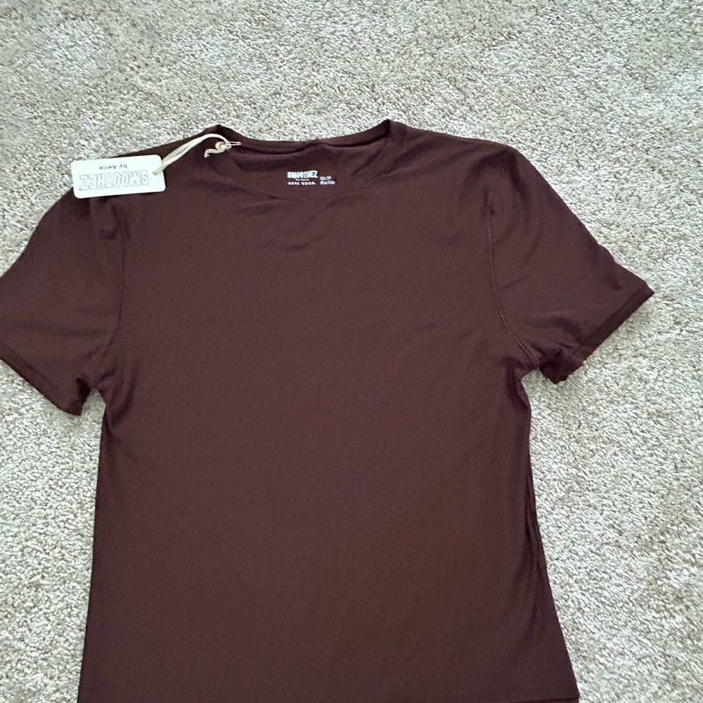 NWT aerie Brown Short Sleeve T-Shirt